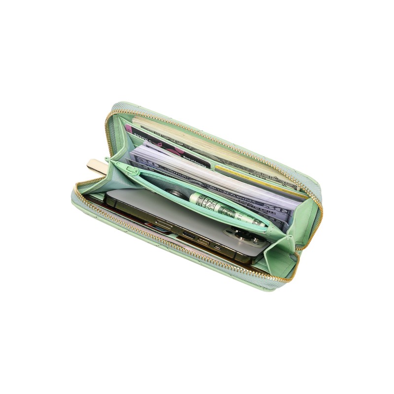 Daisy Rose Women’s Zip-Around Wallet & Phone Clutch with RFID