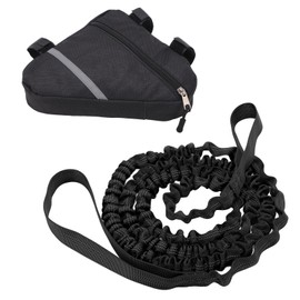 Bike Tow Bungee Attachment Rope Bicycle Pull Behind Strap Traction Leash MTB Trailer for Family Outdoor RidingBlack Tow Rope Set