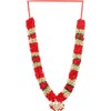 Estationeryhouse Handcrafted Two Artificial Flower Garlands, 24", Red and Gold