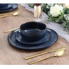 E-far Dinnerware Sets for 4, 12-Piece Stoneware Plates and Bowls