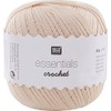 Rico Design Essentials Crochet, 100% Baumwolle, beige