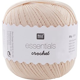 Rico Design Essentials Crochet, 100% Baumwolle, beige