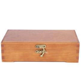 Wooden Box Antique Rectangle Children Stationery Case Desktop MultiFunction Storage