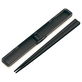 Skater ABC45AG Ag+ Silver Ion Chopsticks & Case Set, 8.3 inches (21 cm), Antibacterial, Retro French, Black
