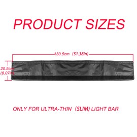 SINLIRU 50 inches Slim LED Light Bar Cover Universal Singal Row Straight Light Whistling Silencer Windproof Dustproof Snowproof Scratch-Proof Reduced Wind Noise Protective Sleeve