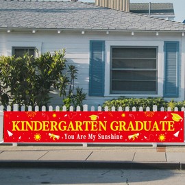 Kindergarten Graduate Banner Kinder Grad Party Supplies Graduation Decorations for Kindergarten Celebration and Ceremony