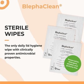 BlephaClean Lid Wipes - Gentle, Ready-to-Use for Daily Lid Care, Ideal for those diagnosed with Dry Eye, including MGD & Blepharitis and Infants, Sterile & Individually Wrapped - 30 Wipes (Pack of 2)