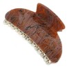 Medium Brown/Golden Marble Effect Acrylic Hair Claw/Hair Clamp - 8cm