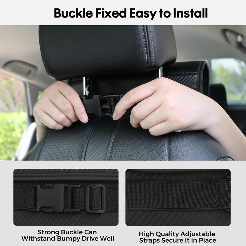 KZBHHP Upgraded Car Tissue Holder Premium PU Leather Tissue Box