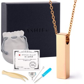 Ashes Pendant, Rectangular, Memorial Bone Set, Hypoallergenic, Safe to Use, 3 Colors, Made in Japan, Urn Capsule, Urn Cremation Urn Necklace, Urn Accessory, Stainless Steel, Memorial Pendant (Pink