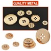 10pcs 18mm/0.7'' Gold Metal Flat Button ，with 2mm Sewing Holes,Round