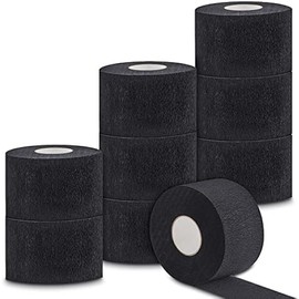 1000 Pieces 10 Rolls Disposable Black Barber Neck Strips, Black Barber Neck Strips Disposable Stretchy Edge Paper Hair for Salon Haircut Styling Barbershop Accessories