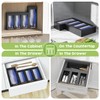 DALSHABET Bamboo Storage Bag Organizer for Kitchen Drawer, 4 Separate