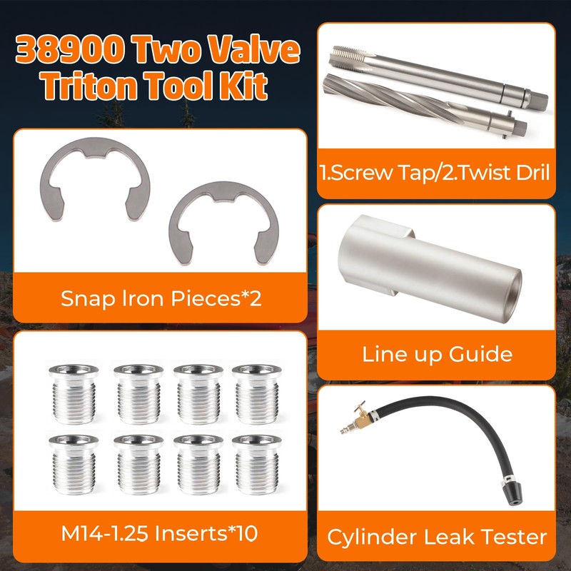 38900 Two Valve Triton Tool Kit Repair System Spark Plug