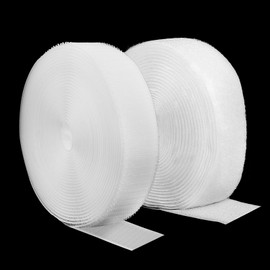 Hopton Set Di Nastro In Velcro Per Cucire, Chiusura In Velcro Riutilizzabile Extra Forte In Pile E Ganci Per Abbigliamento, Articoli Per La Casa, Larghezza 30 Mm X Lunghezza 5 M, Colore Bianco