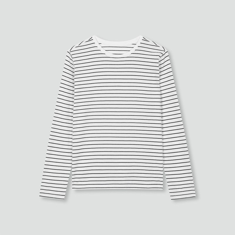 JAJU [JAJU] Women's Smart Cotton Round Neck Long Sleeve Lounge