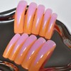 24pcs Curve Press on Nails Extra Long Fake Nails Orange