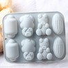 AIBOYA 8 Cavity Corn Pig Silicone Candy Molds For Chocolate