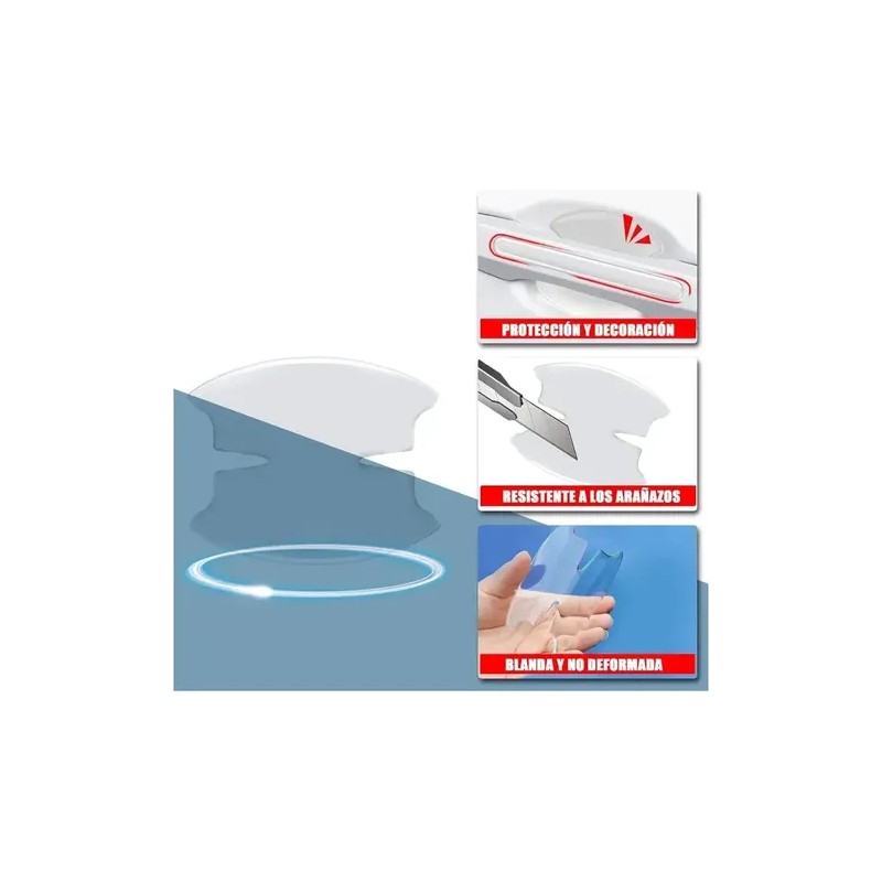 Protector De Arañazos Para Coche, Pegatina De Silicona 8pcs