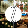 ESFUN 6 Pack 12 inch Extra Large S Hooks Black