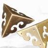 4Pcs Brass Corner Protectors Right Angle Brackets Brass Antique Edge