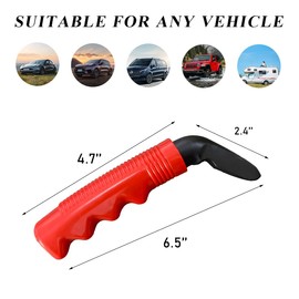 Yourkar Car Door Handle Assist, Multifunctional Portable Vehicle Assist Support Handle for Elderly, Auto Door Latch Support Handle for Getting in/Out of Car, Car Accessories (Red)