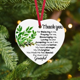 Thank You Gifts for Women Boss Coworkers Manager Mentor Appreciation Gifts Christmas Ornament for Teacher Nurse Mom Thank You Christmas Ornaments Coworker Appreciation Gifts Christmas Tree Ornaments