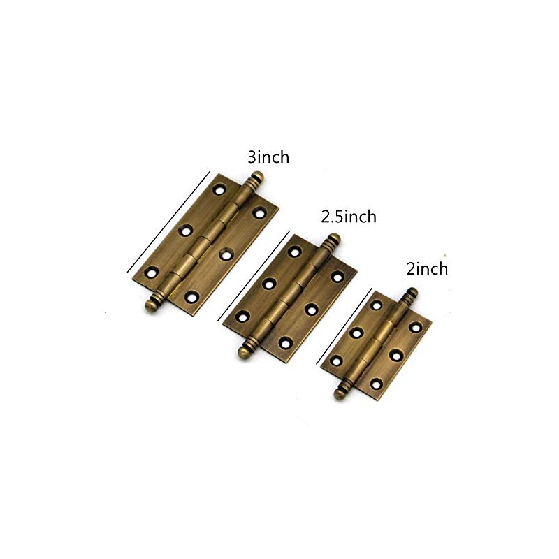 4Pack Decorative Antique Brass Kitchen Cabinet Hinges Bronze Furniture Cupboard
