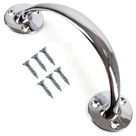 TERF® Heavy Duty Vintage Style Bow Door Pull Handle Chrome 150mm (6 inch) Including Fixing Screw for Kitchen Cupboard Cabinet Drawer Door Pull Handle - Pack of 1