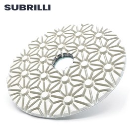 Dry/Wet 3 Step Diamond Polishing Pads 4" Sanding Discs Grit 3 for Granite Marble Concrete (3-Pcs)