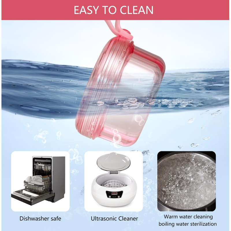 No Leak & Non-Slip Partial Denture Case Retainer Bath Box