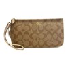 Coach NWT Auth Coach Signature Large Top Zip Wristlet Wallet