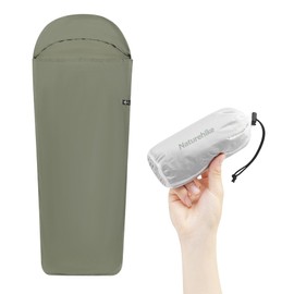 Naturehike Ultralight Sleeping Bag Liner, Inner Sleeping Bag Travel Sheet with Small Pack Size, Lightweight Sleep Sack & Travel Sheets for Backpacking, Hotel, Camping (Green)