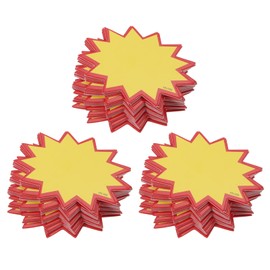 MECCANIXITY Blank Star Burst Sale Signs Price Tags Fluorescent Star Pricing Labels 50x70 mm Colors for Retail Sales Pricing, Pack of 300