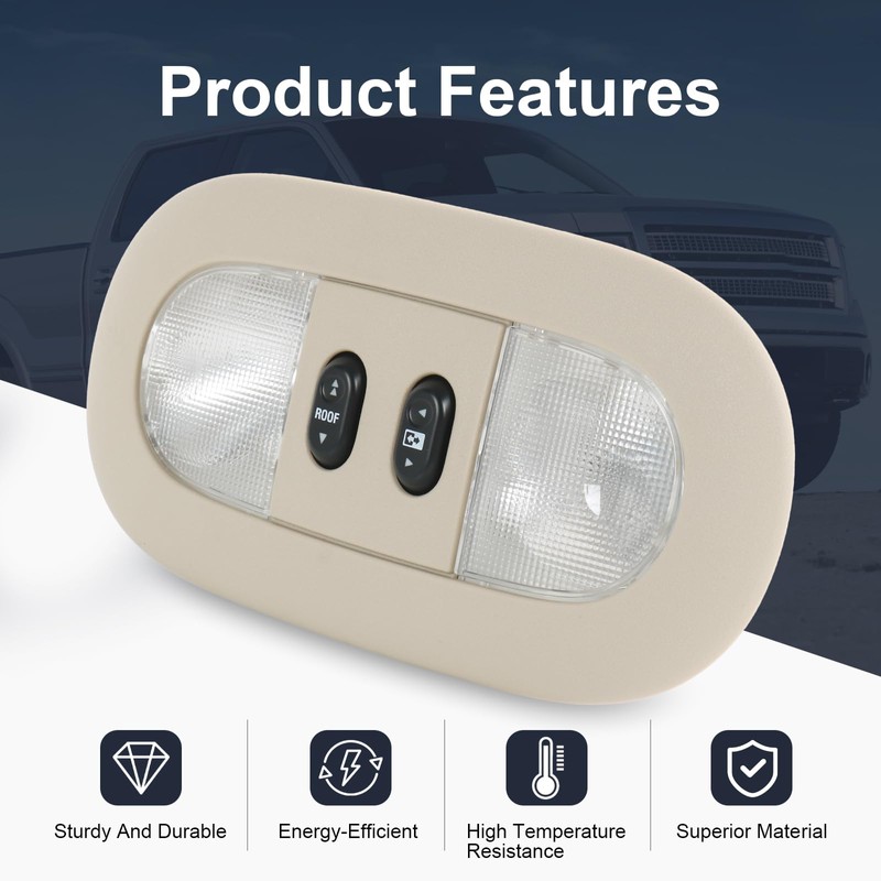 Rimamoka LED Overhead Console Dome Map Light Interior Roof Reading