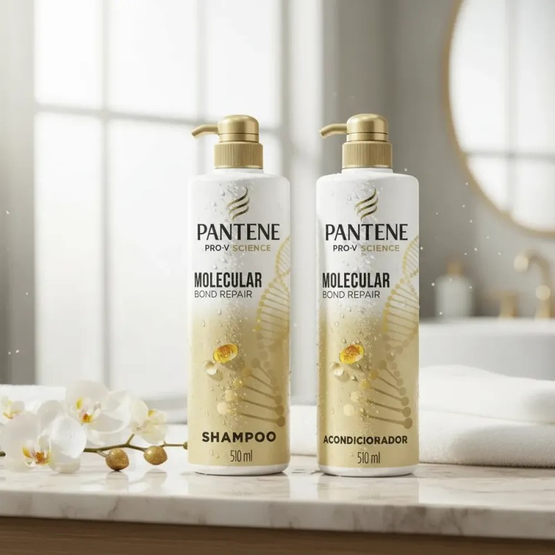 Kit Pantene Molecular Shampoo + Acondicionador + Crema De Pe