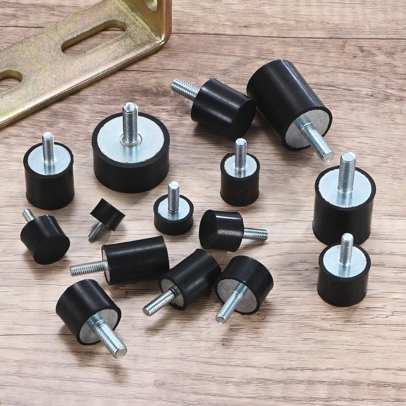 M METERXITY 4-Pack Rubber Mounts D40mmxH40mm Male Vibration Isolators Cylindrical