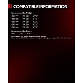 Torchbeam Brake Master Cylinder with Reservoir, Direct Fit Replacement for Dodge Ram 2500 2003-2010, DOT Approved, Aluminum Alloy, Includes Mounting Hardware