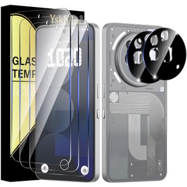 Yskbilm (3+2 Pack) Designed for Nothing phone 3A Pro Tempered Glass Screen Protector + Camera Lens Protector,[Bubble-Free][Anti-Scratch] Screen Protector Glass For Nothing phone 3a Pro