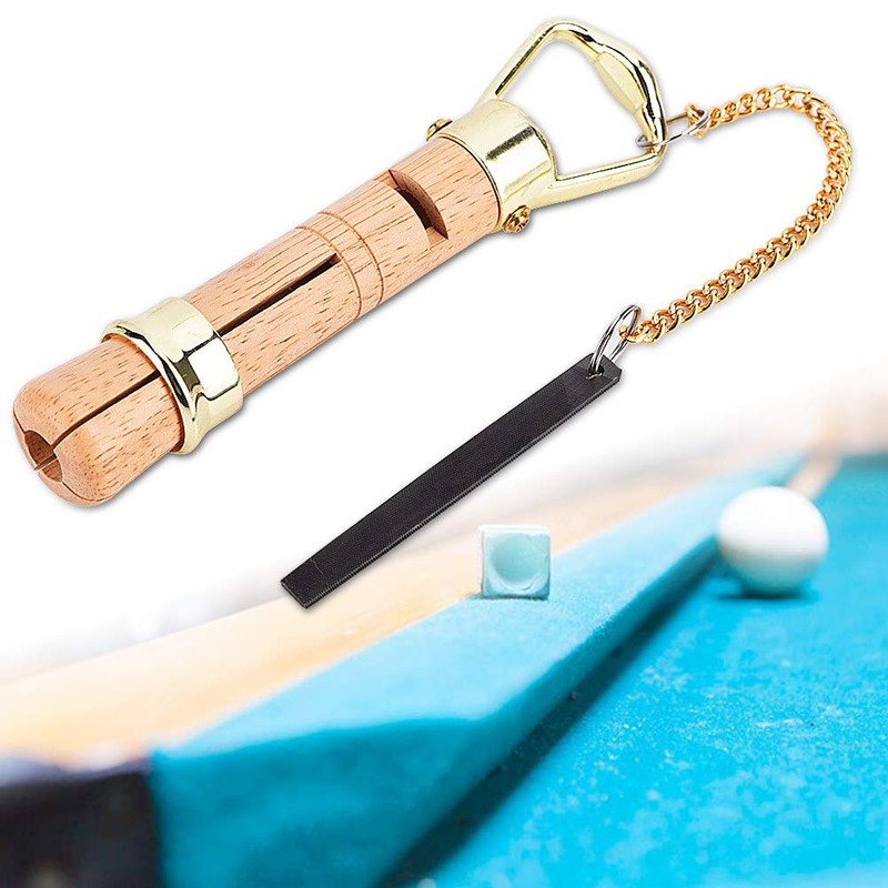 Wooden Cue Tip Clamp, Portable Snooker Pool Tip Repair Replacement
