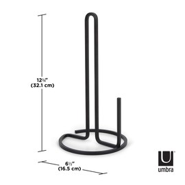 umbra キッチン ペーパーホルダー キッチン収納 キッチンペーパー ペーパースタンド 縦置き 省スペース φ170×H320mm アンブラ スクワイヤー SQUIRE 21004313040 ブラック