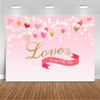 Mocsicka Valentine's Day Backdrop Romantic Heart Love Theme Party Decorations