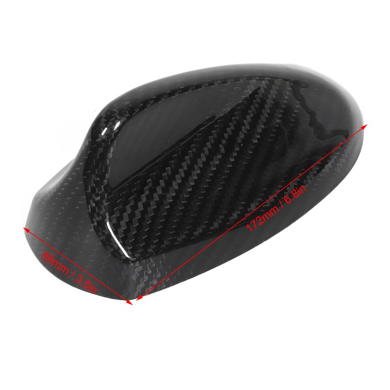 Carbon Fiber Car Antenna Cover Shark Fin Trim Glossy Black