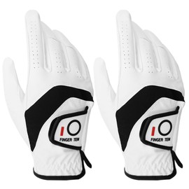 Golf Gloves Mens Left Right Hand 2 Pack All Weather Golf Glove Men Rain Left Right Handed Cabretta Leather Grip Small Medium ML Large XL Size(S, Worn on Right Hand)