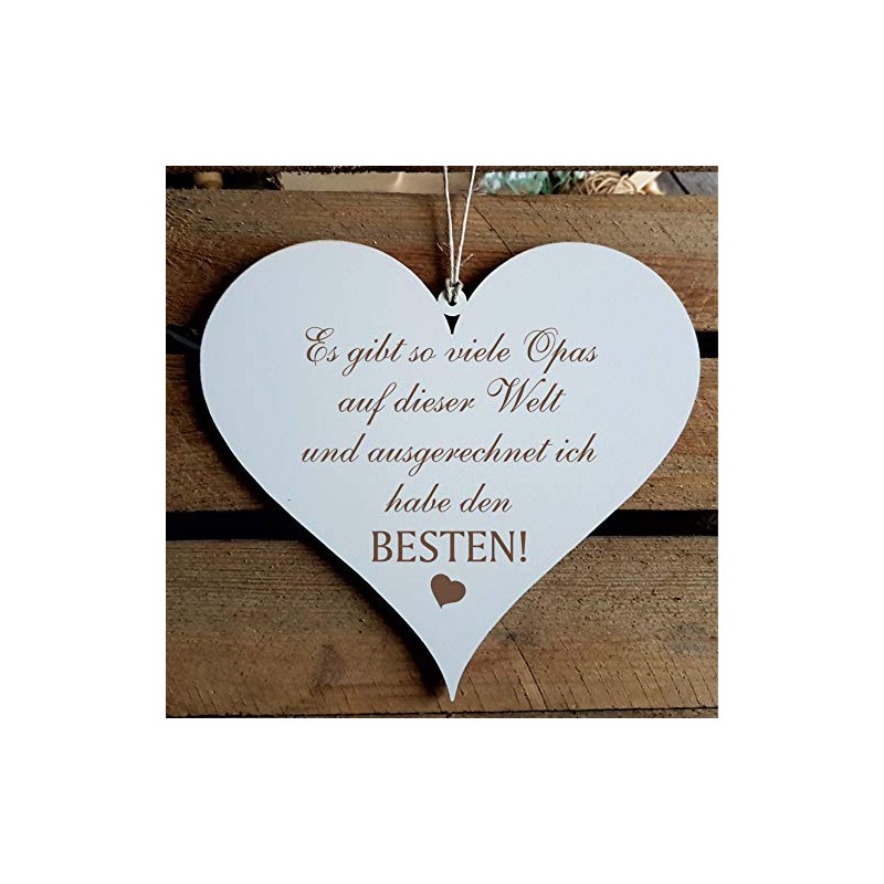 Heart Sign"Bester OPA der Welt" Approx. 13 x 12 cm