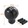 Lunsom 5 Speed Shifter Head Knob Leather Ball Gear Shift
