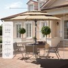 Benass 9ft Outdoor Patio Umbrella, 3 Tier Vented Table Umbrella