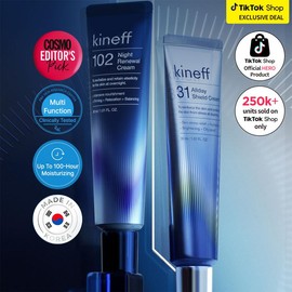 Kineff Dermacycle Program (All-day & Night) Centella Asiatica Niacinamide Tocotrienol Facial Cream (30mL x2) Skincare Intensive Hyaluronic Acid Peptides Shea Butter Rice Bran Oil Avocado Extract:_1-pack (2creams)