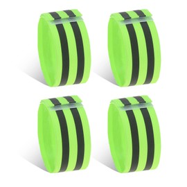 Bowarepro Reflective Band, Armband, Fluorescent Reflective Band, Elastic Material, Reflective Armband, Reflective Wristband, Belt, Accident Prevention, Magic Band Type, Fluorescent, Nighttime,
