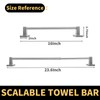 Stainless Steel Telescopic Towel Bar, Adjustable Bathroom Towel Rack for